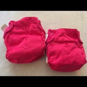Two EUC BumGenius Freetime cloth diapers